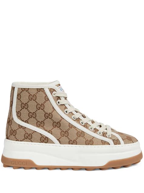 gucci gg canvas high-top sneaker|gucci sneakers diamond.